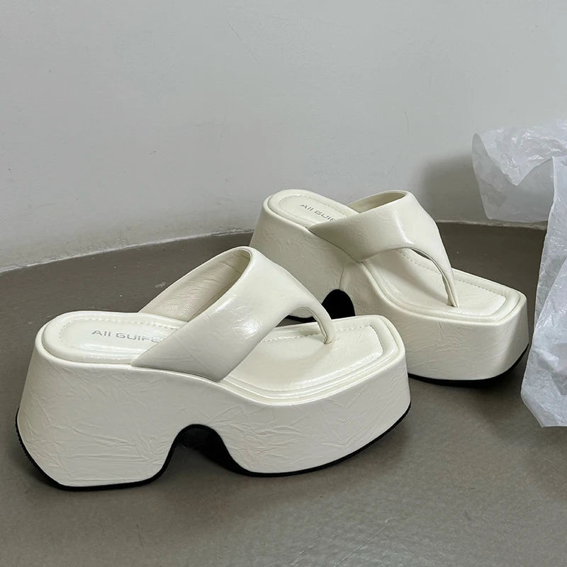 Pumps Flip Flops Slippers Shoes For Ladies New 2026 Female Footwear Platform Wedges Women Slippers Fashion Slides Heels  Shoes