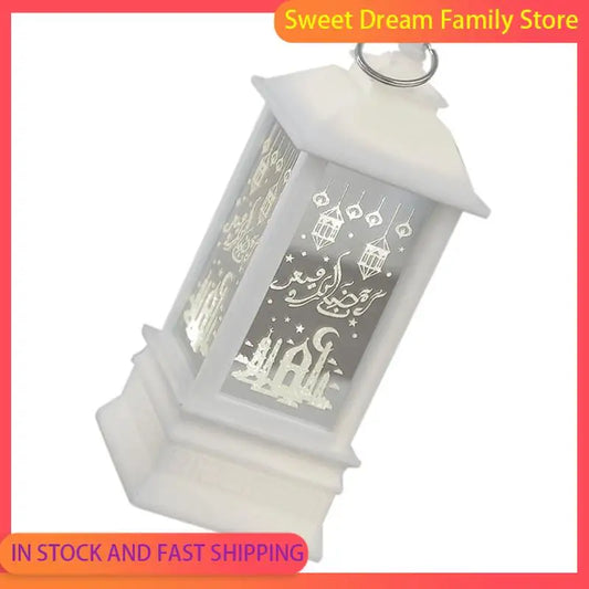 SDFC-2X Eid Mubarak Led Lantern Ornaments Ramadan Lantern Nightlight Lighting Home Decorations Ramadan Festival Party Gifts,G