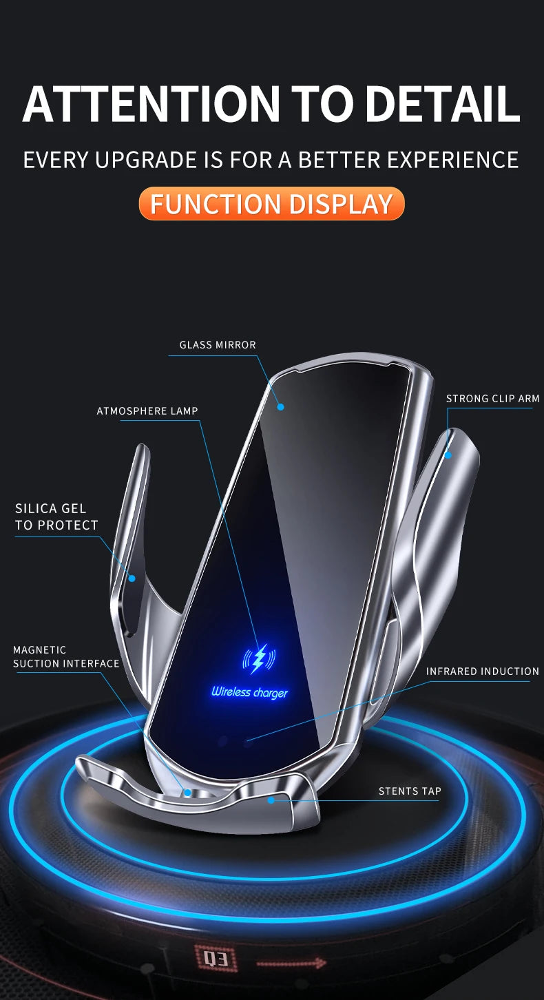 Car Phone Holder Wireless Charging Accessories For Peugeot 4008 2016 2017 2018 -2023 Space Wagon 5008 T87 2017-2023