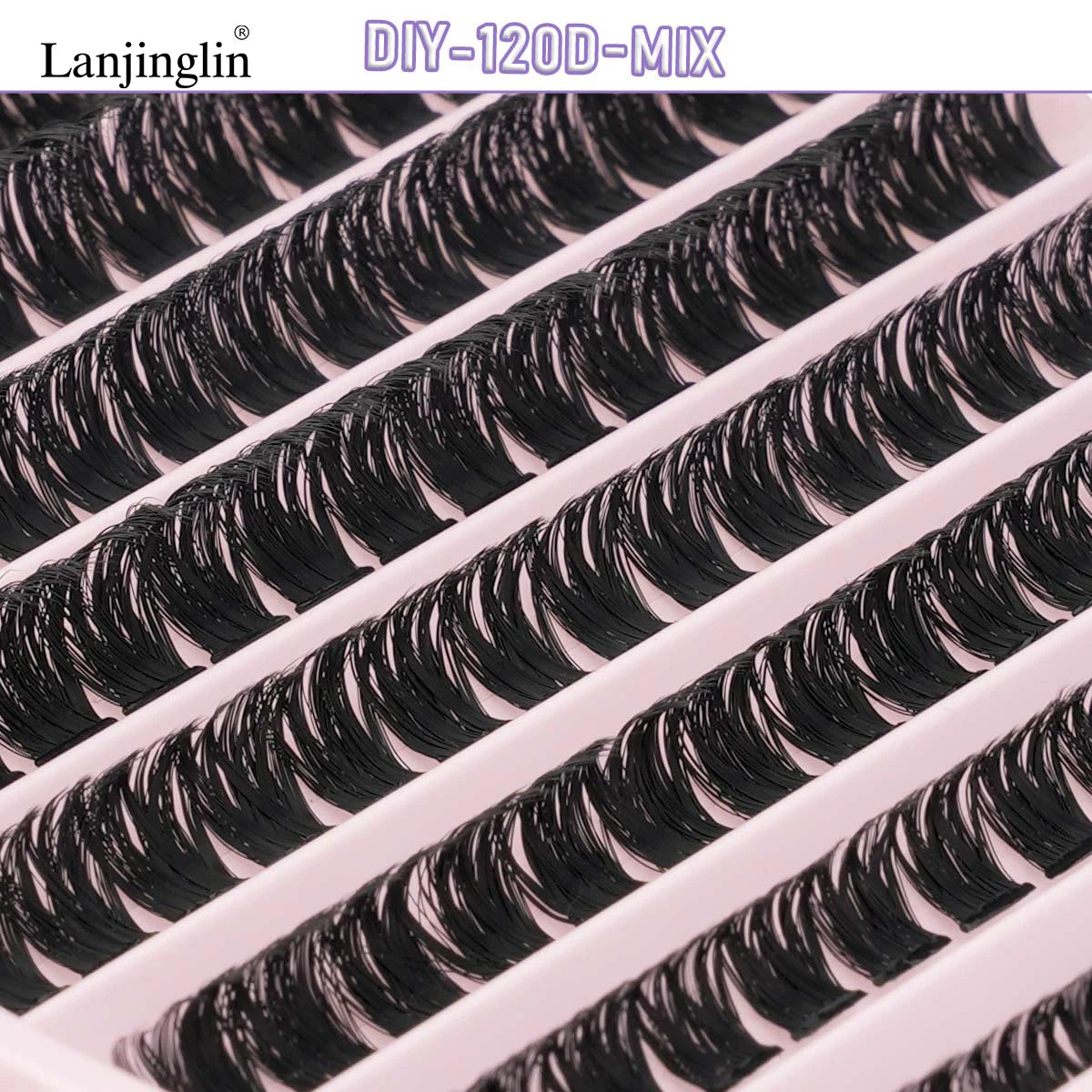 Lanjinglin DIY Lashes Extension Kit Eyelashes Clusters Lash Bond and Seal Makeup Tools for Gluing Lashes Gluing Glue Accessories