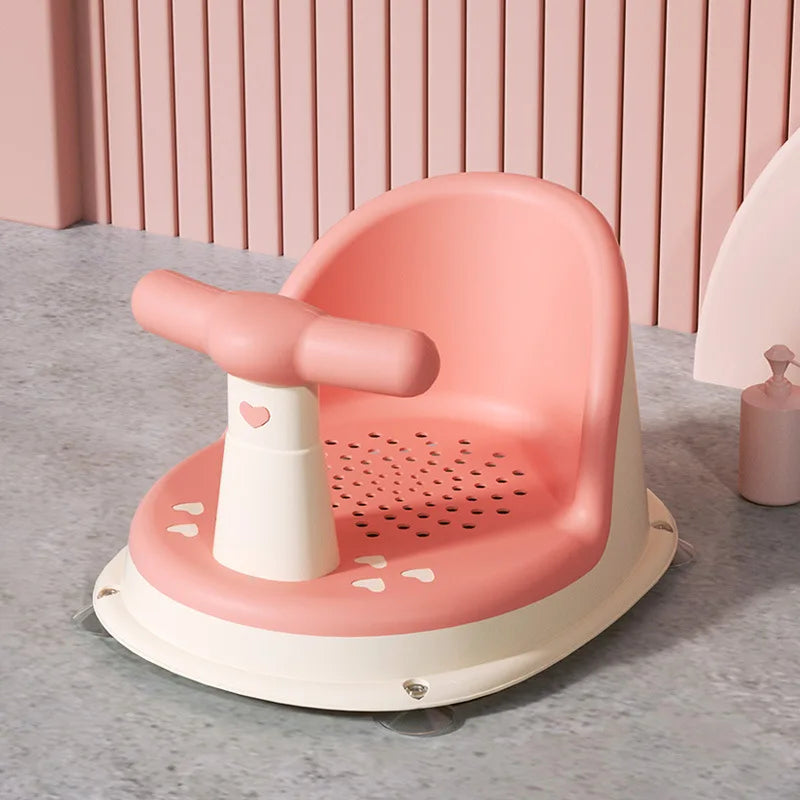 Baby Bath Seat Anti-slip with Suction Cup Shower Seat for Newborns Portable Shower Stand Play Seat Growth Accessories for Kids