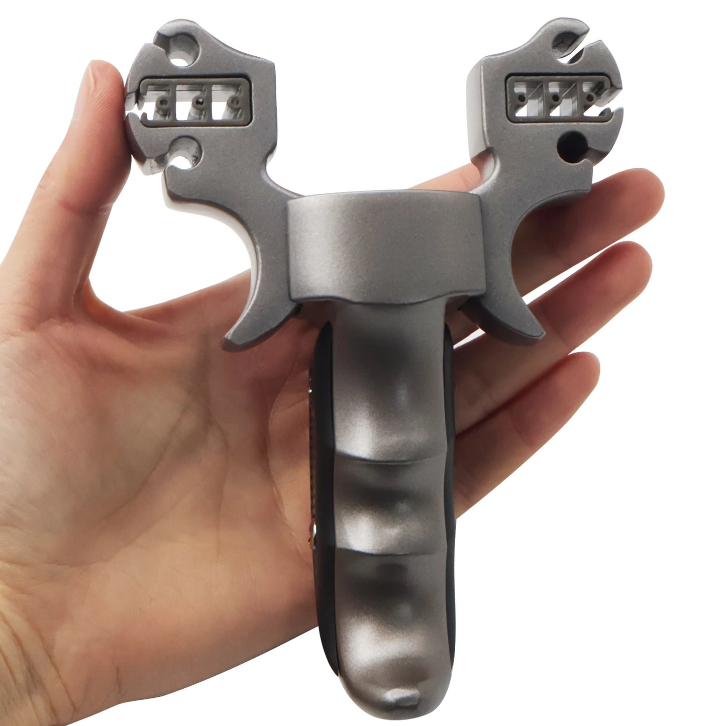 High-quality Aluminum Alloy Slingshot With Multi-functional Elastic Bands Suitable For Outdoor Hunting and Shooting
