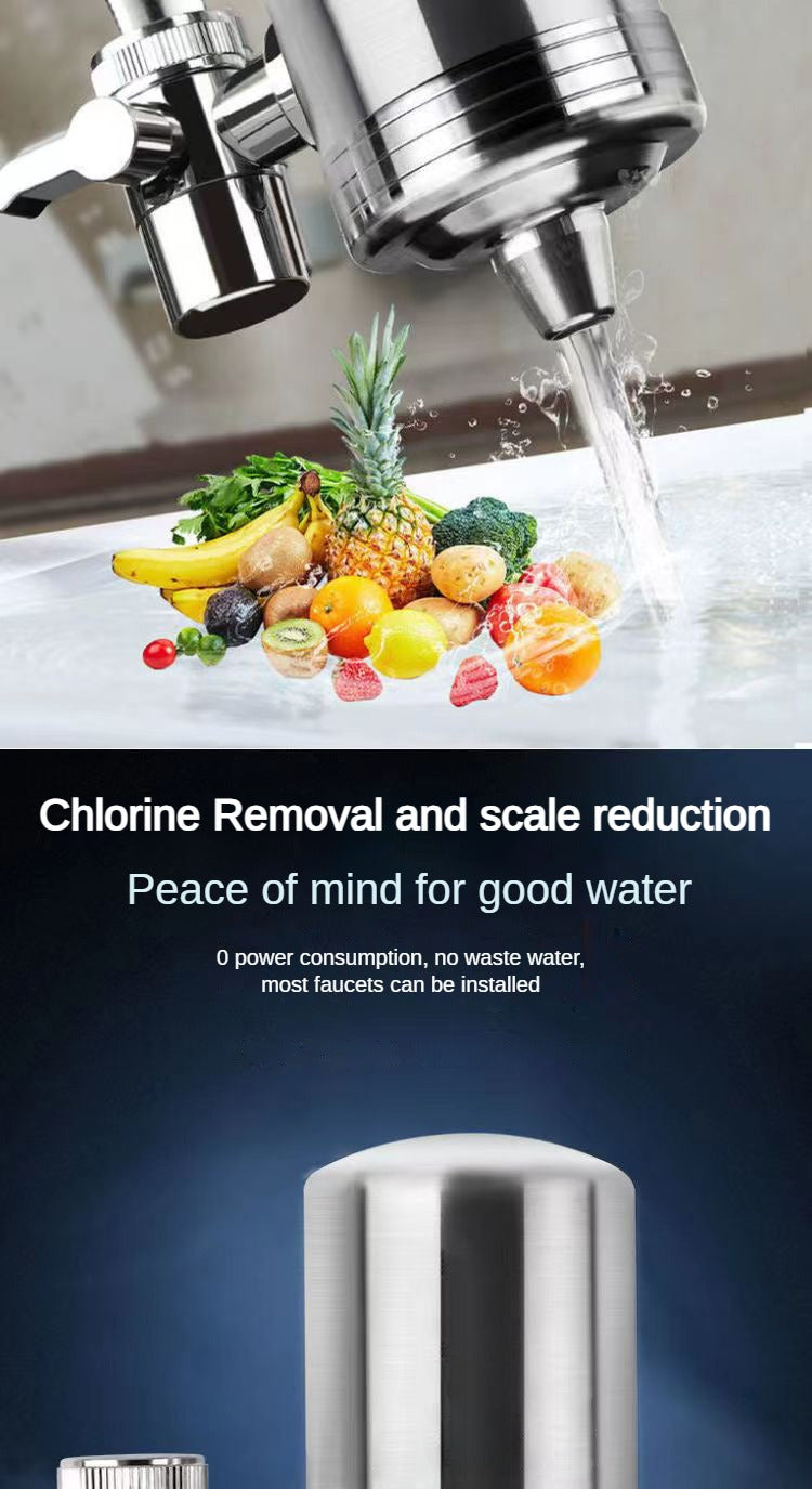 7 Layer 0.1μm Drinking Water Faucet Purifier Eco Tap Filter Stainless Steel Ceramic Activated Carbon KDF Cartridge Home Kitchen