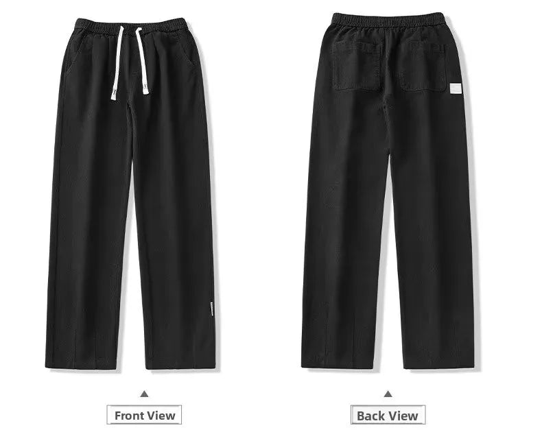 Spring Autumn Men's Loose Straight Leg Casual Sports Pants Trendy Brand Versatile Youthful Sle Long Pants Casual Trousers