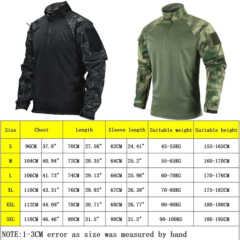 Tactical Pants Workwear Pants Mens Camo Military Wear-resistant Outdoor Trip Hiking Shirts Training Hunting Clothes Multi Pocket