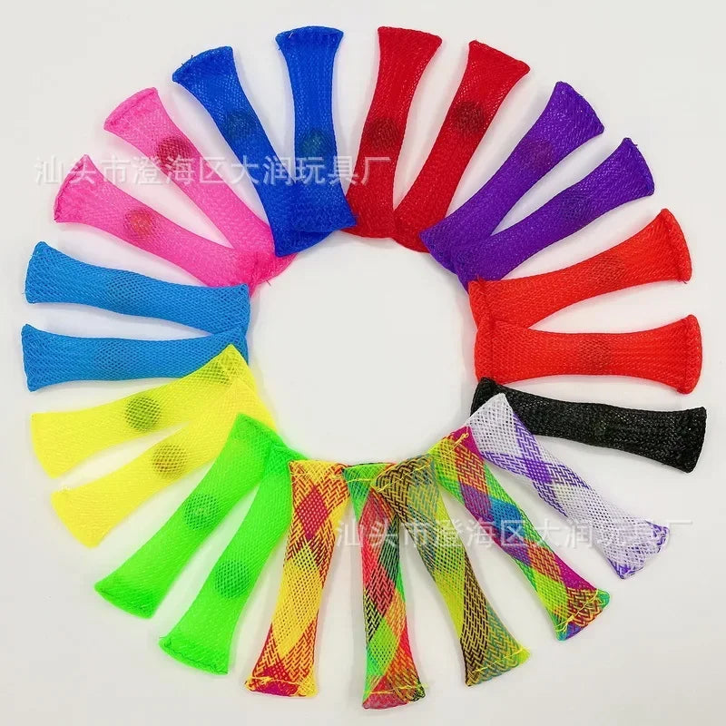 Marble Sensory Toys Marbles Ball Autism Anxiety Therapy Toy Stress Relief Hand Braided Mesh Easy Bend Fidget Toys for Kids Gift