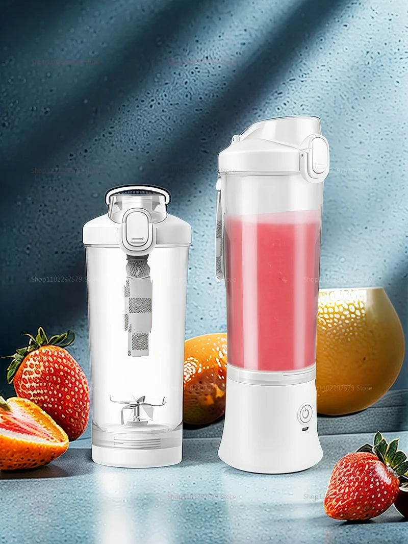 Electric Portable Blender 600ML Juicer Fruit Mixers USB Rechargeable Smoothie Juicer Cup for Shakes and Smoothies Mixer Machine