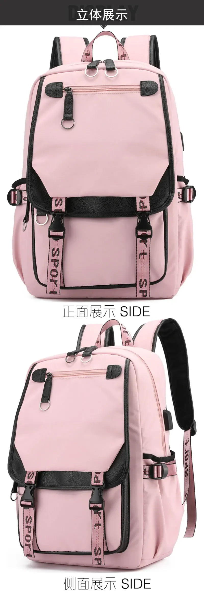 School Bags for Teenage Girls The Amazing World of Gumball Printed Students Bookbag Large Capacity Travel Bagpack with Usb Port