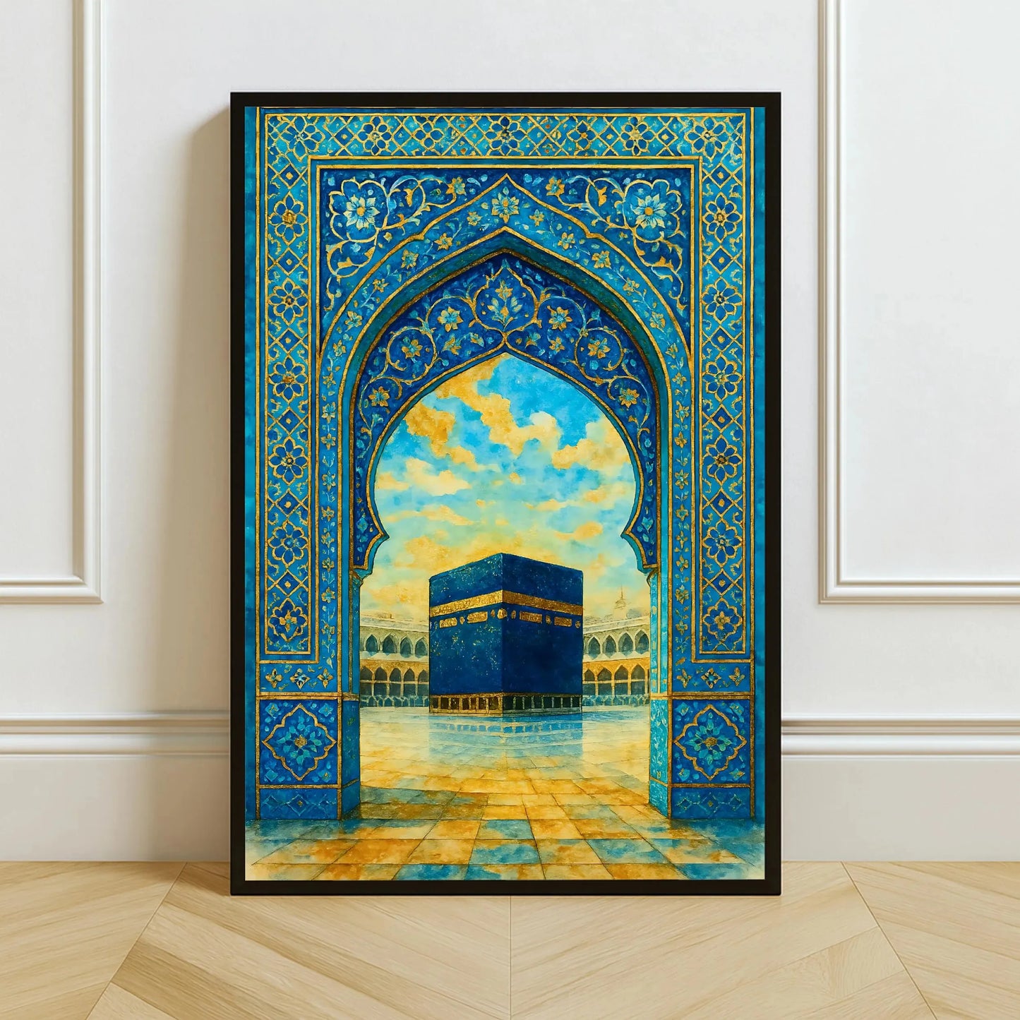 Islamic Mosque Kaaba Canvas Poster Watercolor Muslim Scripture Canvas Paint Print Modern Picture Living Room Home Decor Cuadros