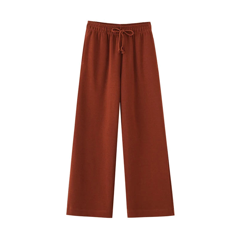 Pants Sets Autumn Women's 2025 New Fashion Loose Elegant Women's Sets Chic Casual Street Youth Elastic Waist Pants 2-piece Set
