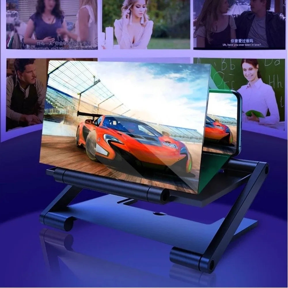 Folding Cell Phone Screen Amplifier HD Enlarged Screen Screen Enlarge Magnifier Multi functional Mobile Phone Magnifying Glass