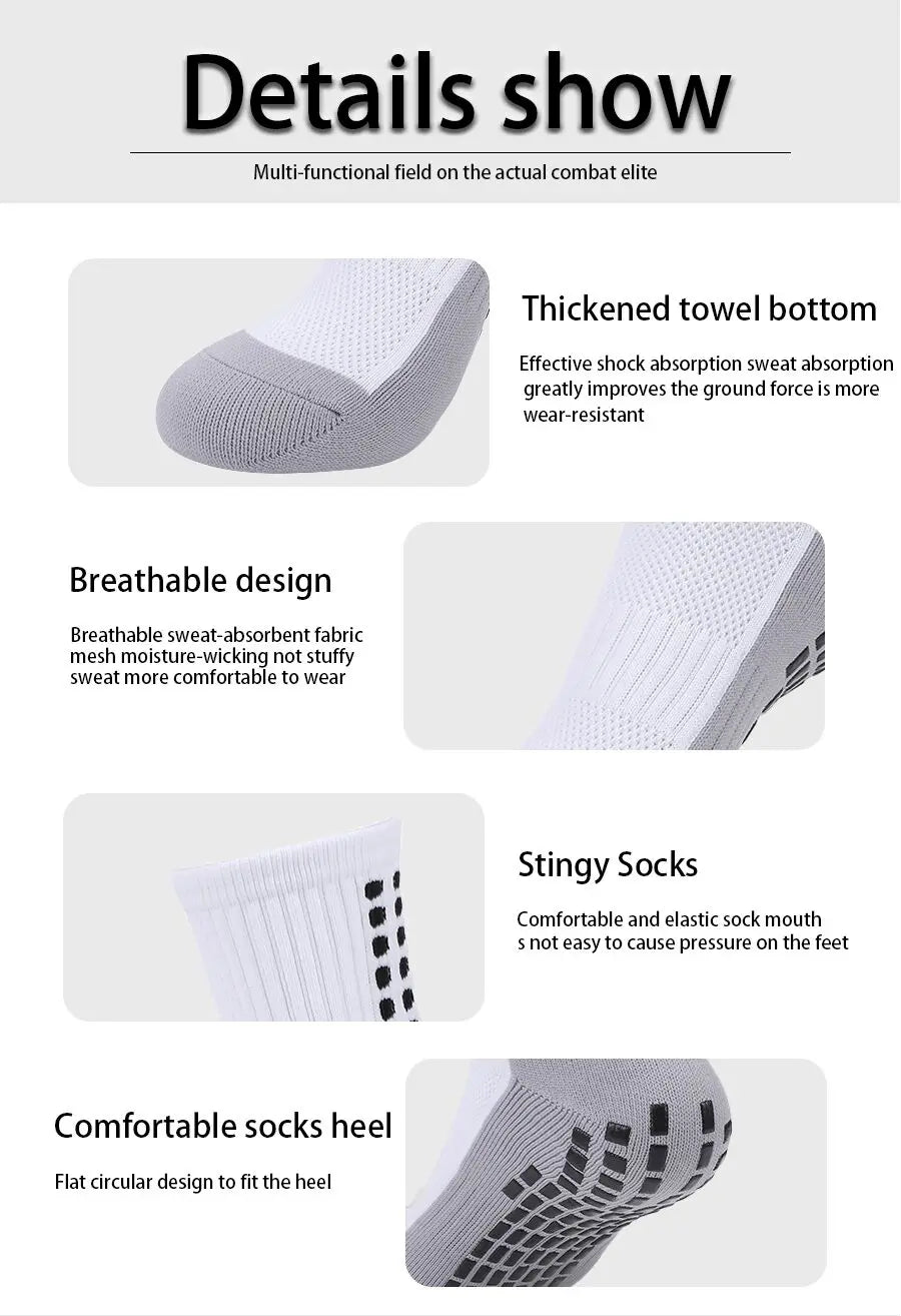 4 Pieces Football Accessories Outdoor Football Socks Non-slip Sports Socks Bandages   Shin Pads Calf Compression Socks