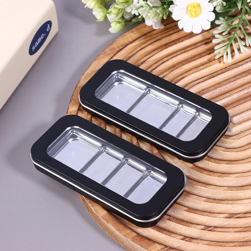 Refillable Magnetic Eyeshadow Palette Empty Black Clear Makeup Storage Case DIY Cosmetic Container for Lipstick Foundation Blush