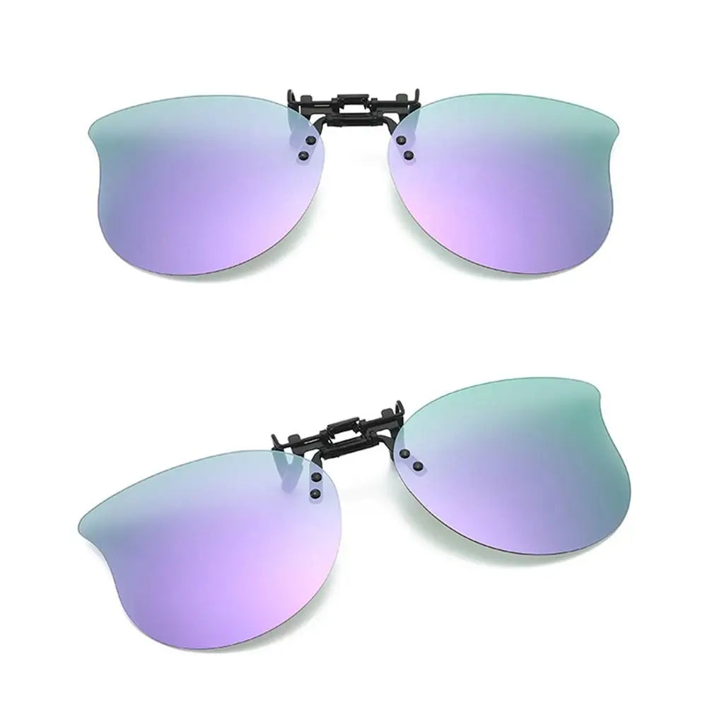 Polarized Clip On Sunglasses Over Prescription Glasses Ultra-Light UV400 Flip Up Sun Glasses Cat Eye Convenient Shades