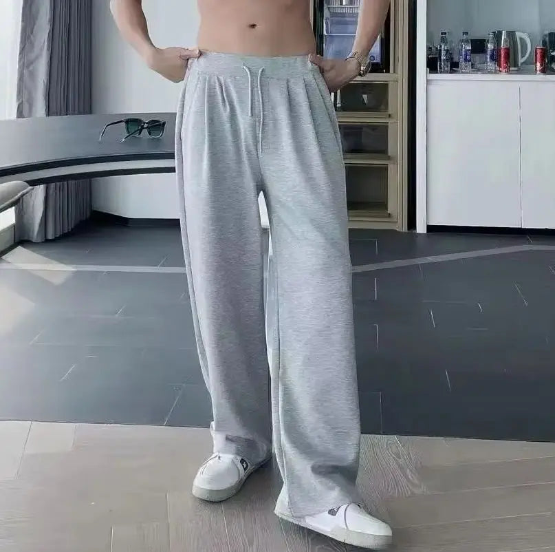 2025 New Korean style Sweatpants Sport Pants Men Running Pants Spring Summer Loose Casual Sweat Pants Straight Jogging Pants Men