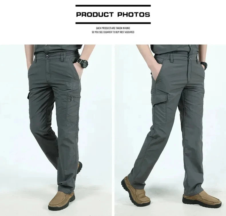 Men's Casual Fashion Trend Casual Pants Urban City Commuter Pants Military Tactical Multi-Pocket Sports Workwear Pants
