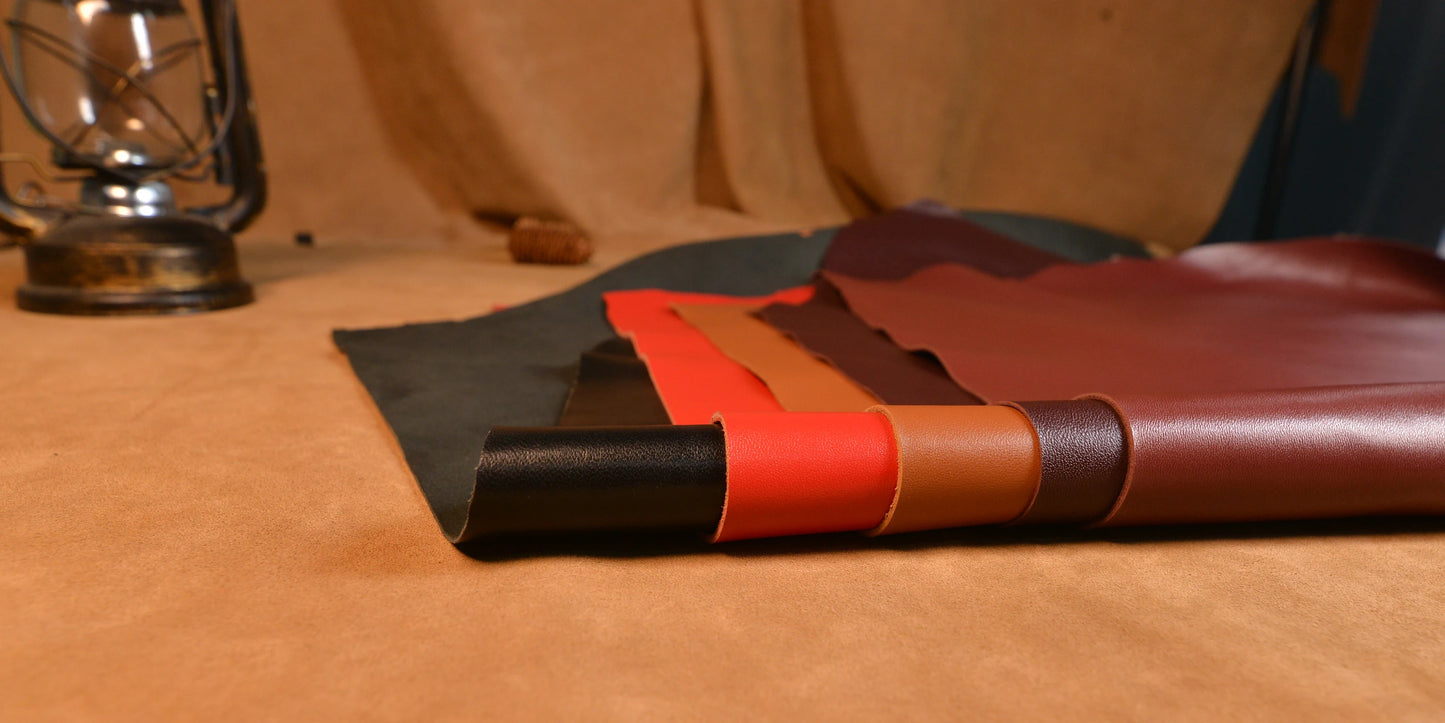 1mm thickness Lambskin Leather Sheet, Soft Sheepskin Tooling Leather Pieces for DIY Sewing, Workshop, Book Cover