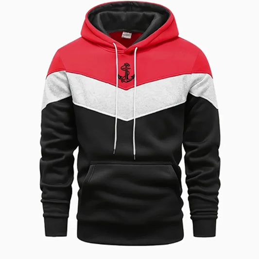 Mens Sweatshirts Casual Printing Tricolor Hoodies Daily Sports Jogging Man Clothing Single Piece Versatile Street Tops Pants