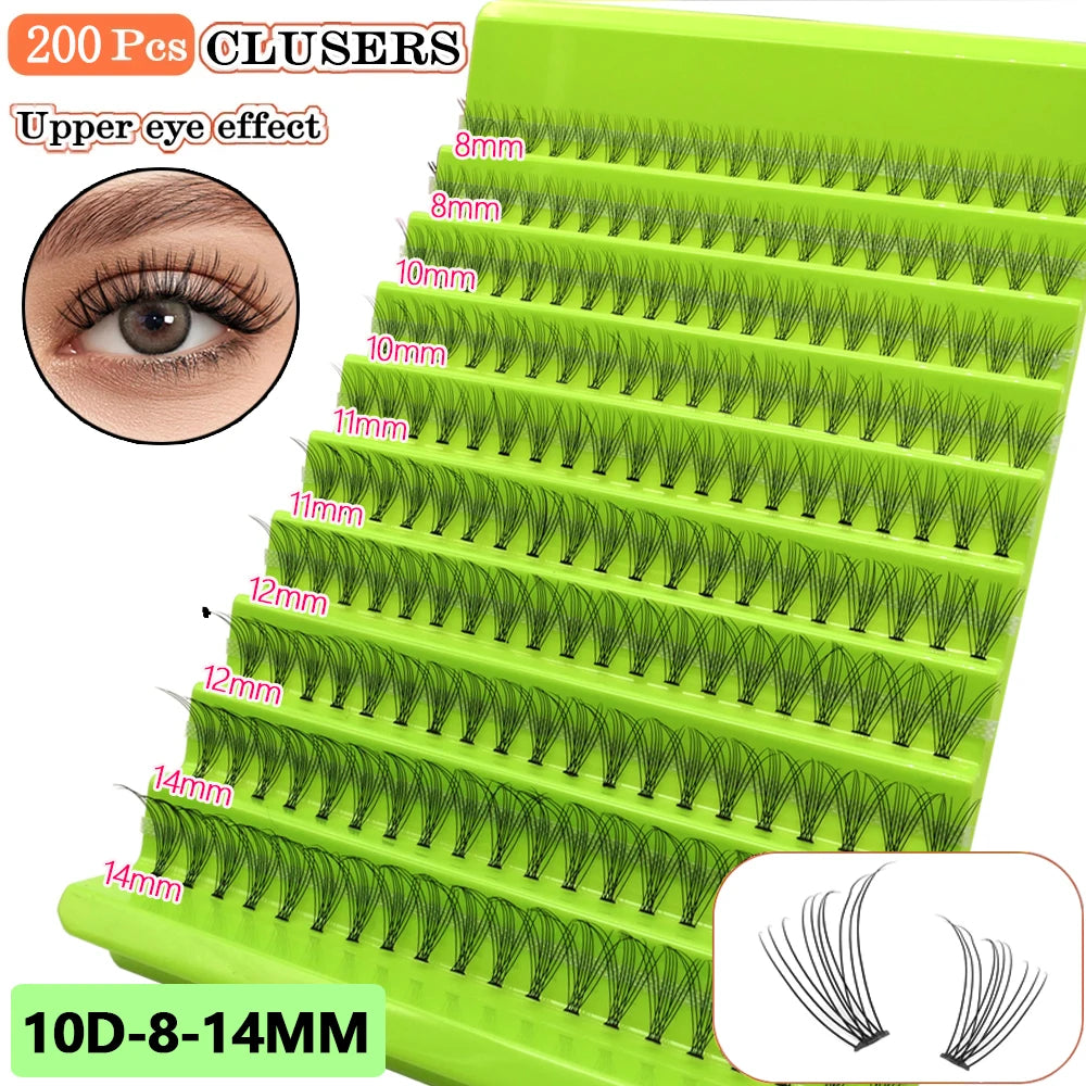 10 rows of 400 clusters makeup 3D eyelash extension natural eyelash tool 30/40/60/80D false eyelash personal eyelash extension