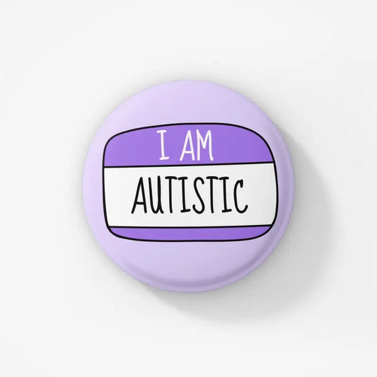 Rectangular I Am Autistic Badge Pin Mental Health  Autism  Hidden Disability