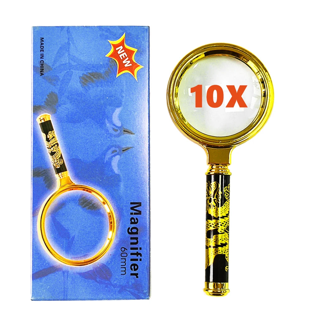 10X/8X/7X Magnifying Glass For Kids Seniors Handheld Reading Magnifier 60mm/70mm/80mm Magnifying Lens For Reading Science Nature