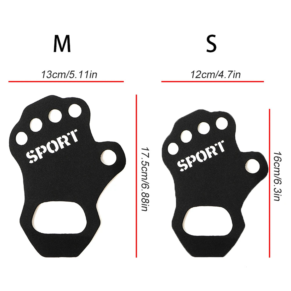 1Pair Workout Gloves Lifting Grips Cross Training Weightlifting Palm Grips Hand Protection For Home Gym Fitness Pull-Ups Durable