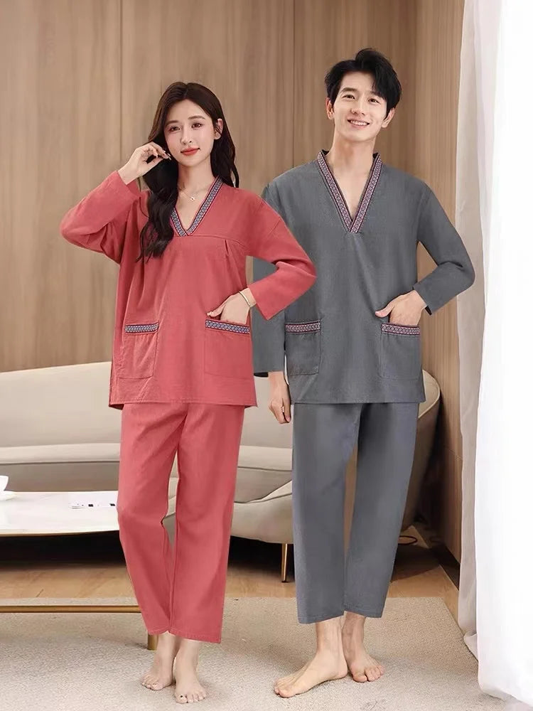 Men's Long Sve Sauna Robe Winter Bathing Suit Health Massage Parlor Foot Bath op St Bathing Clothes Cotton Material
