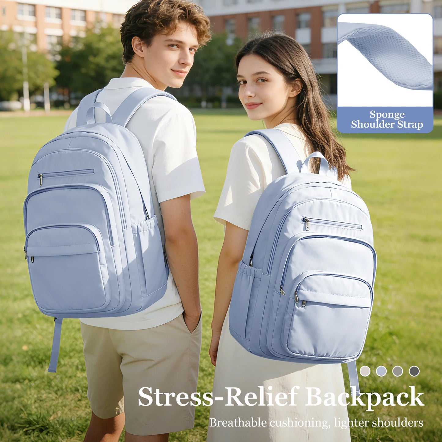 School Backpack for Teenage Girls Boys, College Daypack Bookbag, Work Laptop Backpack for Women, Lightweight Casual Day Backpack