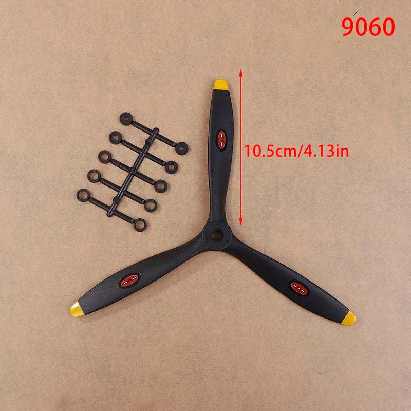 RC Modeled Airplane with 3-Blade 8060 9060 1060 1170 1370 Propeller, Perfect for Electric or Methanol Gas Engines