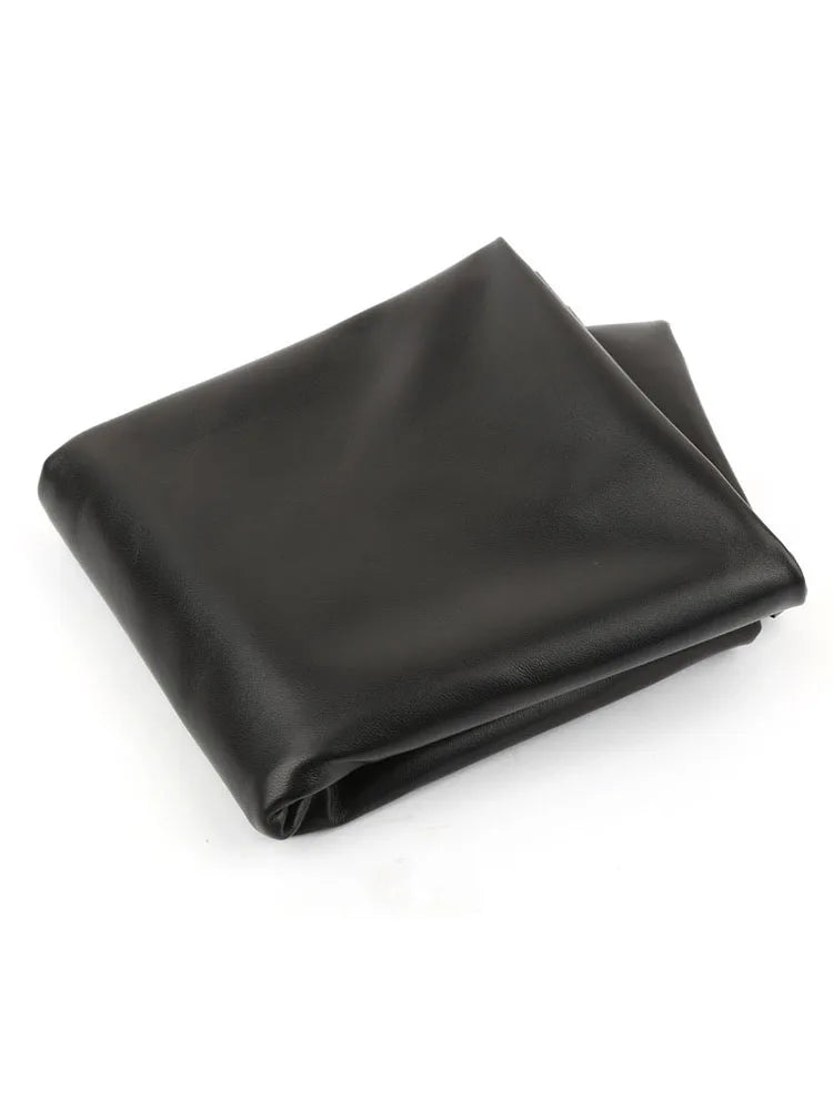 0.6mm black top layer sheepskin, ultra-thin clothing, genuine leather fabric, leather clothing, leather repair, leather material