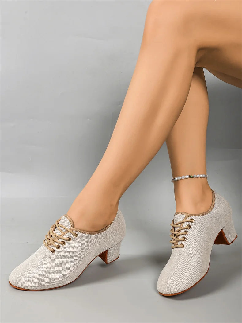Women Bling Stage Show Foot Wear Girls Soft Sole Latin Shoes Ladies Modern Jazz Tango Ballroom Dance Shoes Dancing Pumps