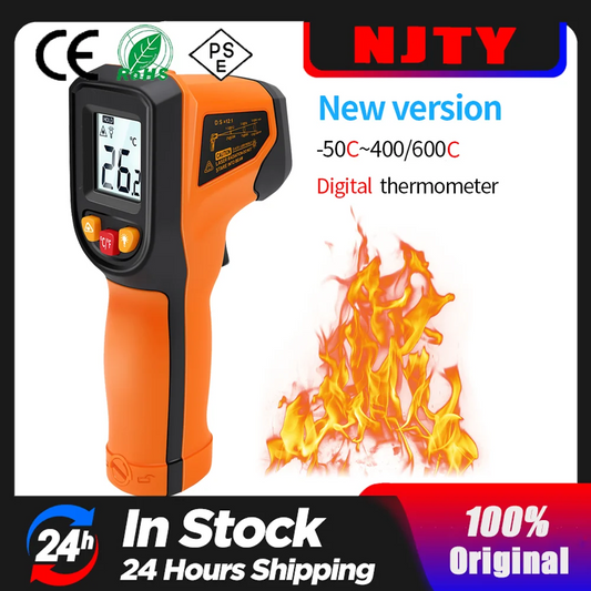 Non-contact Digital Infrared Thermometer Laser Temperature Meter Pyrometer Imager Hygrometer Termometro infrarojo Light Alarm