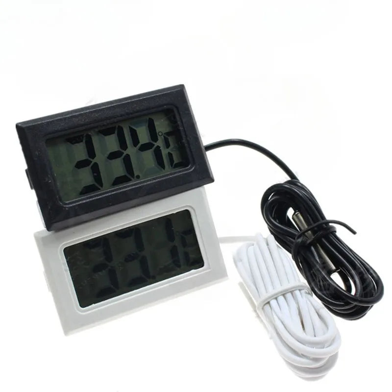 Car Digital Thermometer Mini LCD Temperature Indoor Outdoor Aquarium Temperature Tester Monitor Embedded Temperature Sensor