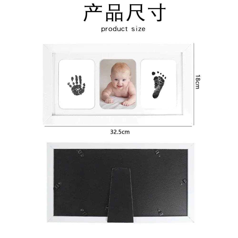 Baby Hand and Footprint Keepsake Frame Personalized Newborn First Year Memory Keepsake for Baby Shower Birthday Gift