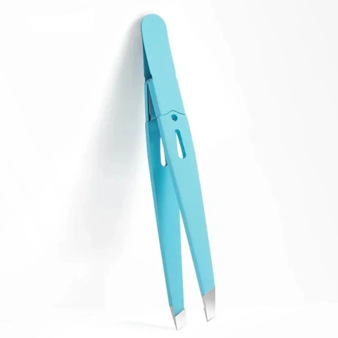 186--  Eyebrow Tweezer Colorful Hair Beauty Fine Hairs Puller Stainless Steel Slanted Eye Brow Clips Removal Makeup Tools