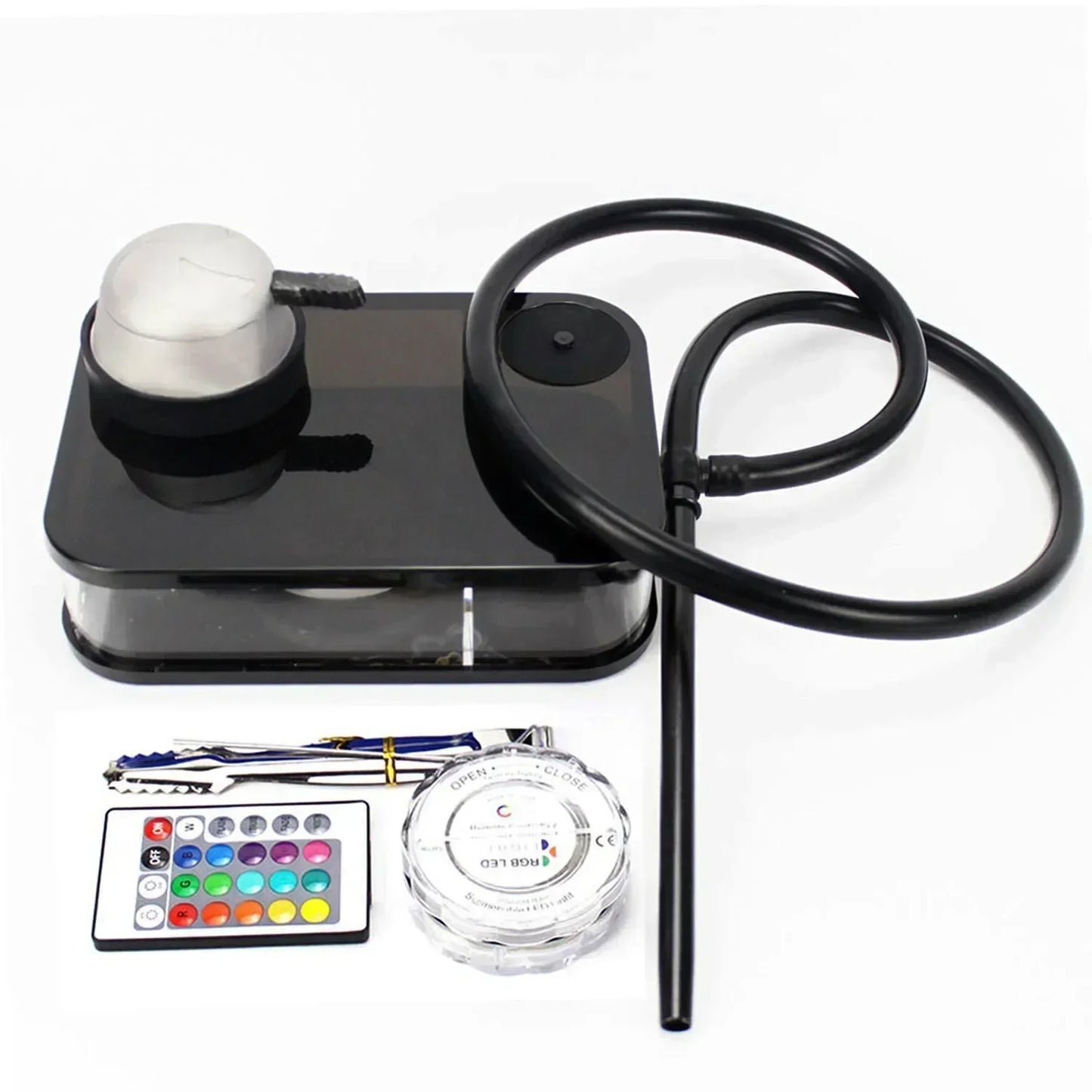 Water Cigarette Finished Set Acrylic Colour Box Water Cigarette Water Pipe Chicha Hookah Kit Accessories Smoking  Acrylic Shisha
