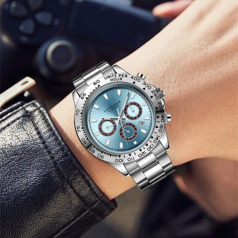 Fully automatic mechanical watch, business-style, luminescent, waterproof, men's mechanical watch, sapphire crystal glass mirror