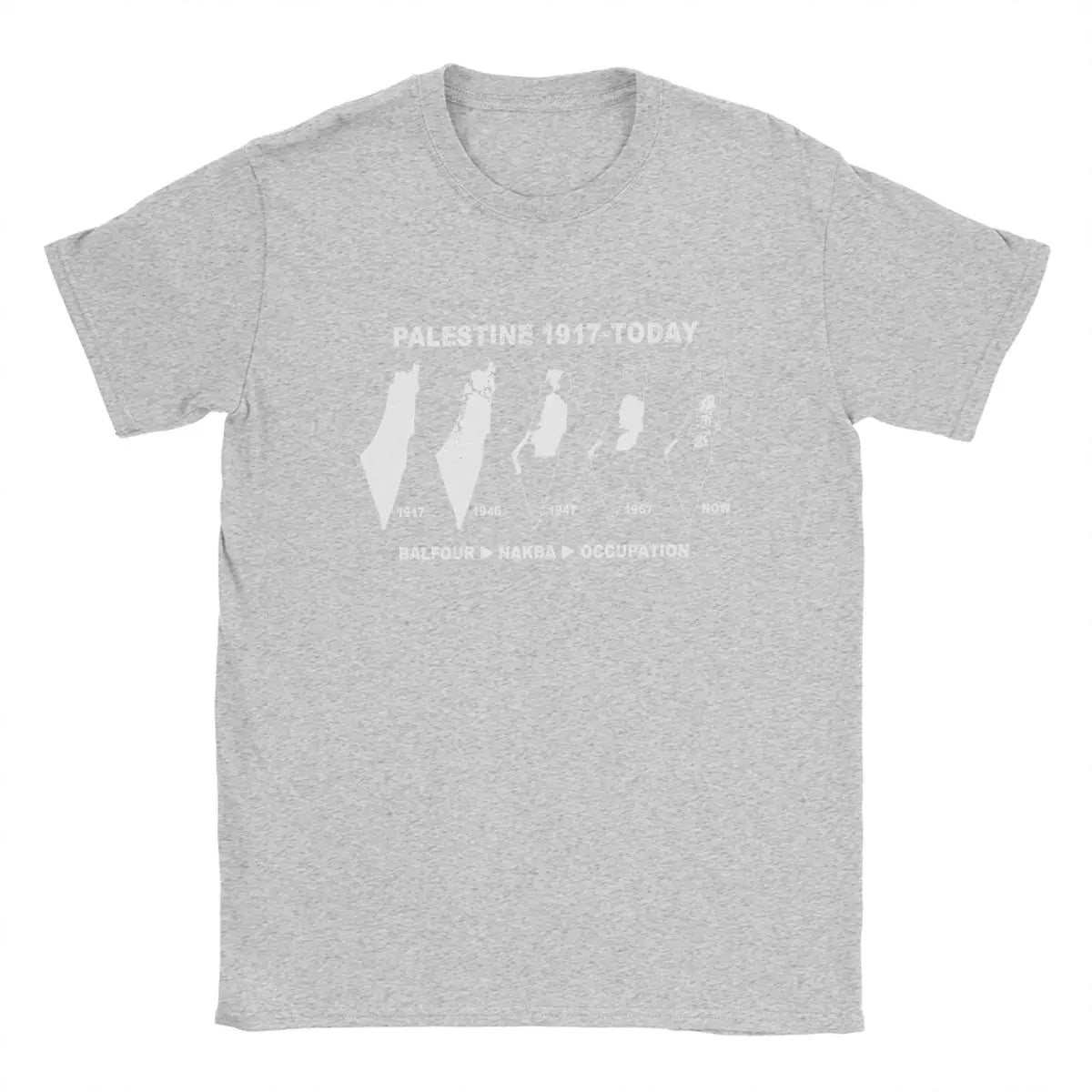 Palestine Map Land Since 1917 Men's T Shirts Palestinian Vintage Tees Short Sleeve O Neck T-Shirt 100% Cotton Gift Idea Clothing