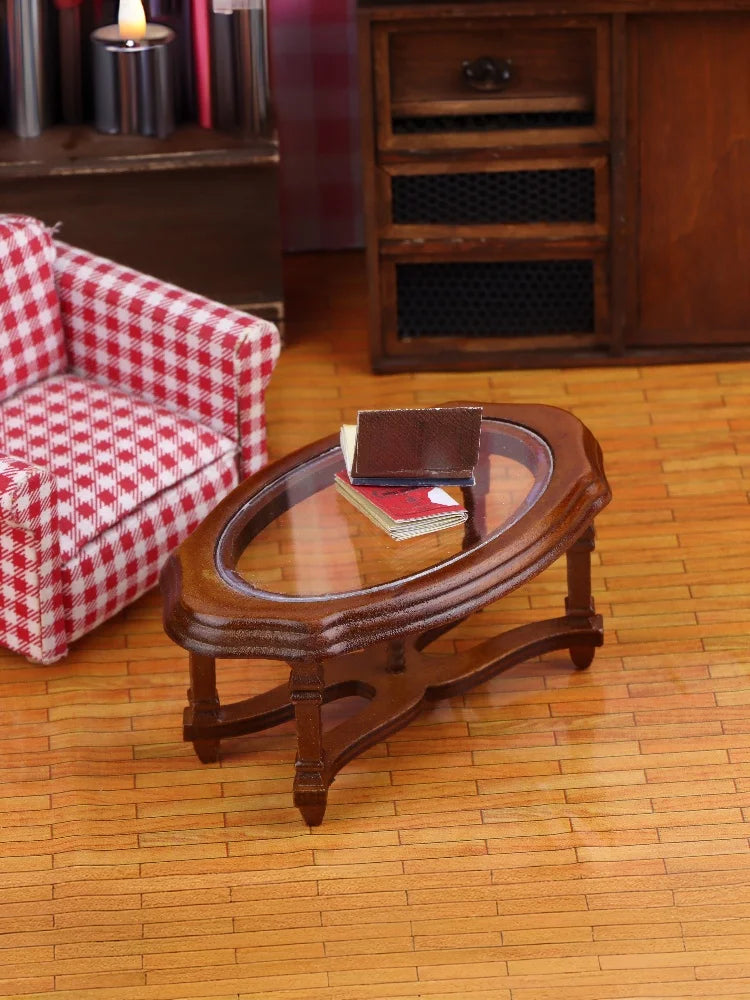 1/12 Dollhouse Furniture: Coffee Table Model; Stylish Decor for Miniature Living Room Scenes