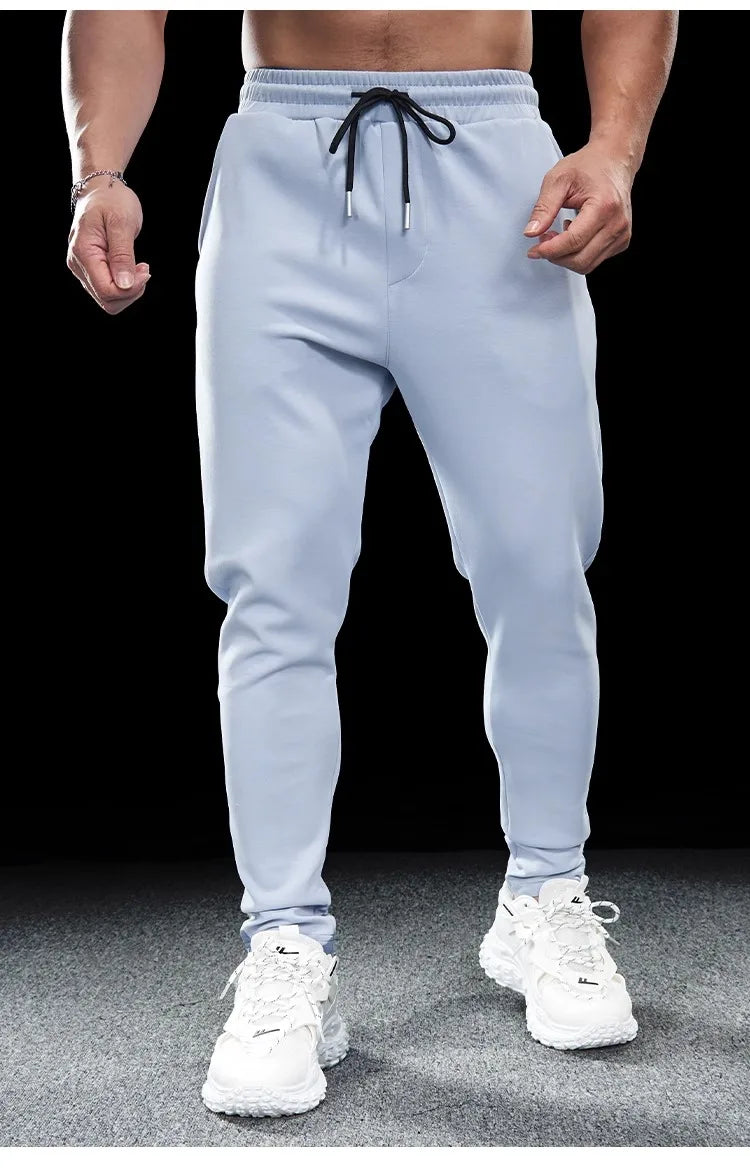 Men's Sports Gym Fitness Casual Slim Stretch Running Pants Tops Men's Quick-drying Breathable Training Pants Autumn Winter