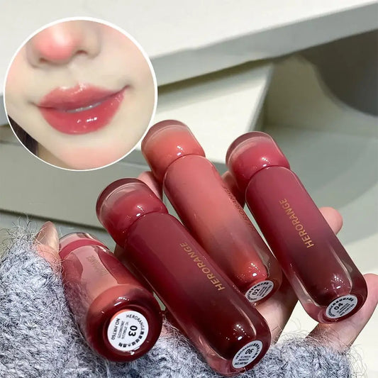 Tulip Pink Lip Glaze Mirror Water Lip Gloss Moisturizing Liquid Lipstick Long-Lasting Shiny Lip Gloss Student-Friendly Cosmetics
