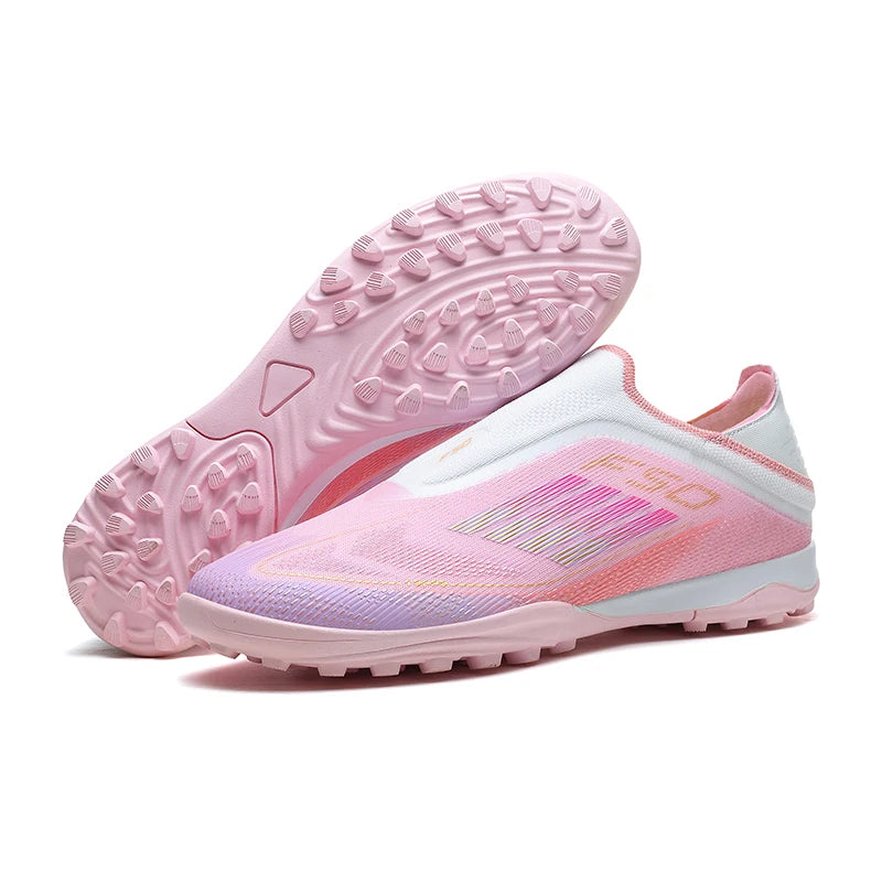 New Men Football Boots Long Spikes Ultralight Match Breathable Indoor Sneakers Soccer Shoes Cleats TF Training Drop Shipping