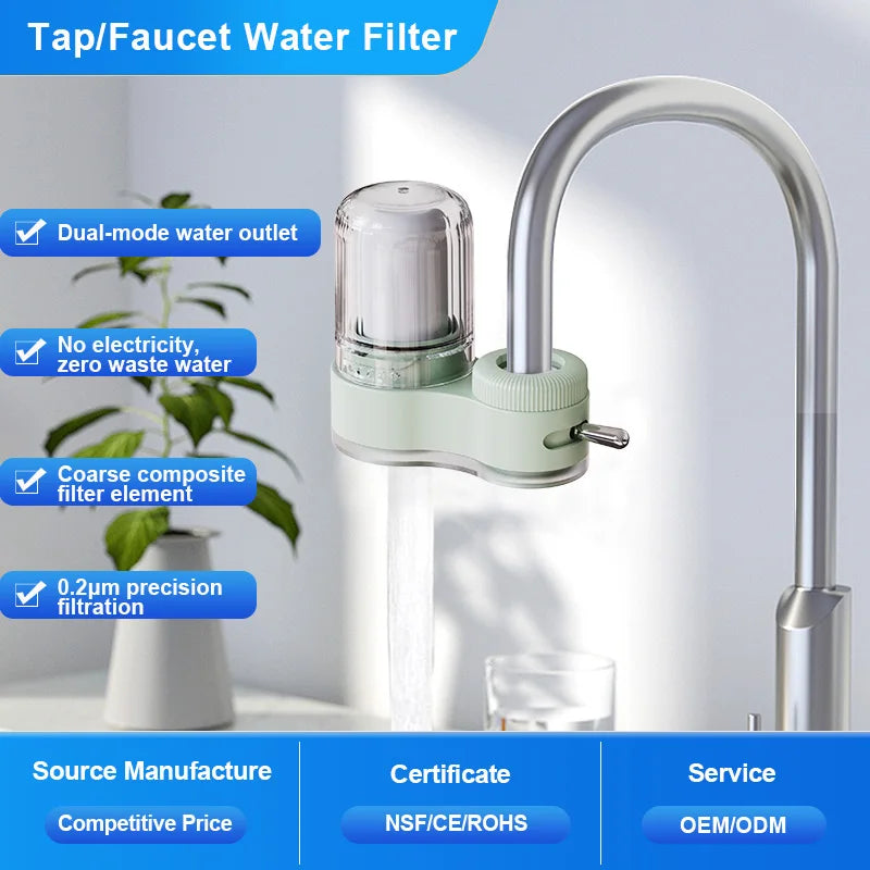 Healthy Faucet Water Filter System - Tap Water Purifier Filter Water Purifying Device For Home Kitchen ,Faucet Mount Filter