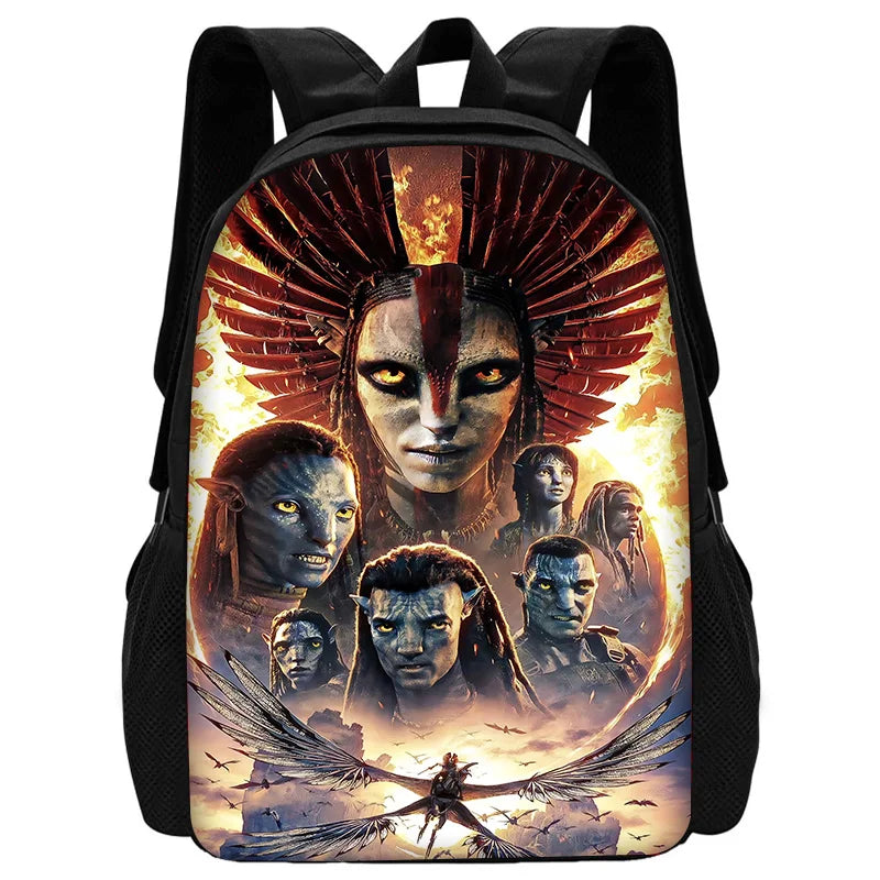 Science Fiction Movie Child School Backpack with Lunch Bags ,Pencil Bags ,School Bags for Boys Girls A-AvatarS Best Gift