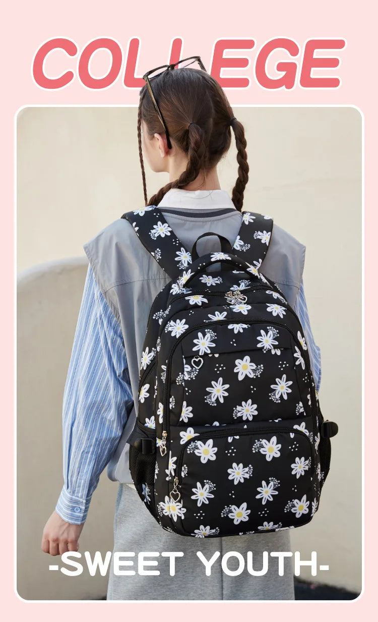 3 Pcs Set Children's Backpacks Cute Student School Bag for Teenage Girls Waterproof School bags With Lunch bag Pencil Case