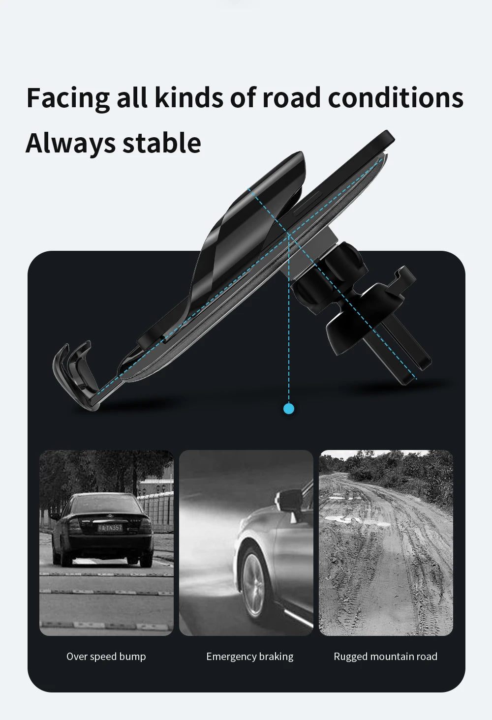 Car Phone Holder Wireless Charging Accessories For Peugeot 4008 2016 2017 2018 -2023 Space Wagon 5008 T87 2017-2023