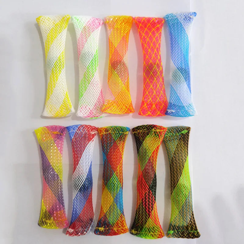 Sensory Toys Marbles Ball Autism ADHD Anxiety Therapy Toys EDC Stress Relief Hand Fidget Toys Braided Mesh Easy Bend With Marble