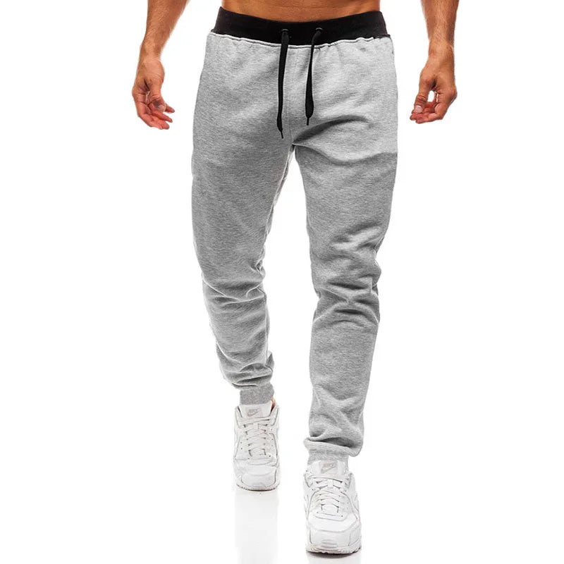 Spring and Autumn Outdoor Sports Pants Men's Casual Slow Running Shorts Elastic Fitness Solid Color Tethered Pants