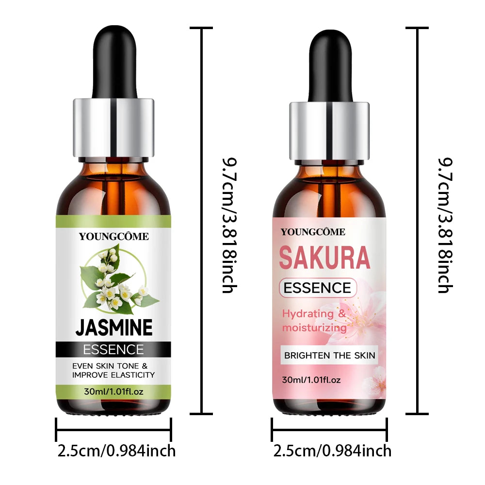  YOUNGCOME﻿ Sakura Skincare Set Korean Face Serum Cream Anti-Aging Wrinkle Moisturize Fade Dark Circles Cosmetics Skin Care Set