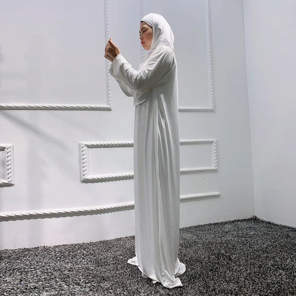 Eid Hooded Muslim Women Hijab Dress Prayer Garment Jilbab Abaya Long Khimar Full Cover Ramadan Gown Abayas Islamic Clothes Niqab